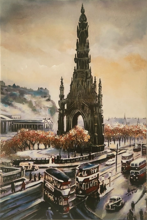 ArteDiAlina.com painting: Travel to Edinburgh ..